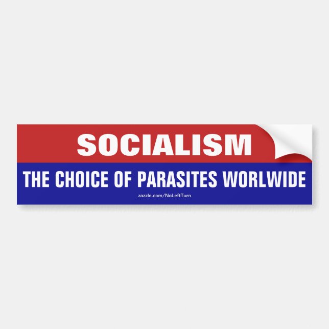 Autocollant De Voiture Le socialisme Le choix des parasites dans le monde (Devant)