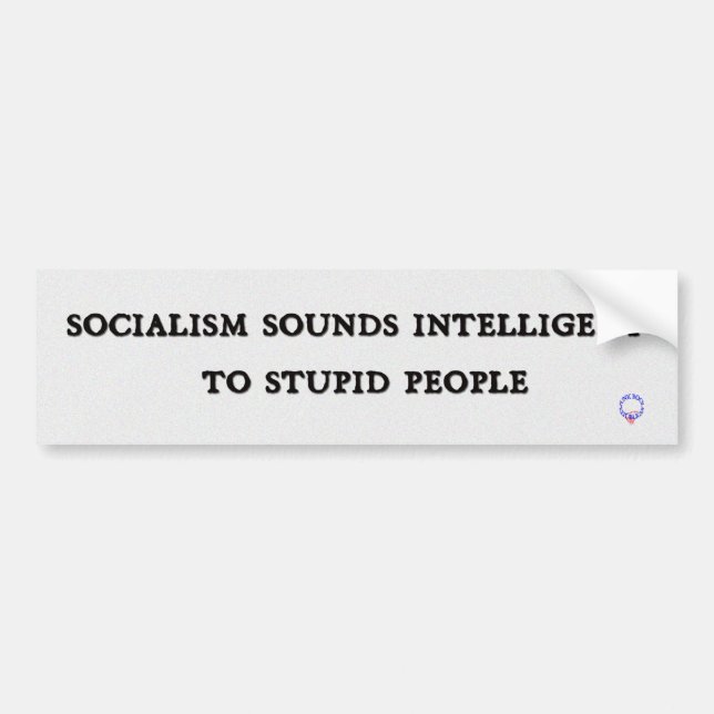 Autocollant De Voiture Le socialisme semble intelligent aux personnes (Devant)