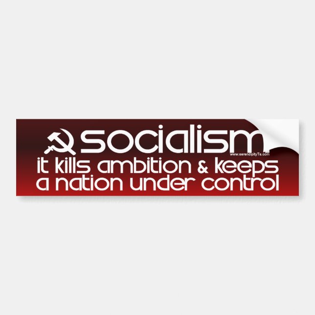 Autocollant De Voiture Le socialisme tue l'ambition (l'adhésif pour (Devant)