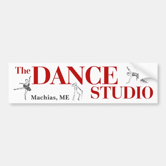 Autocollant De Voiture Le studio de danse, adhésif pour pare-chocs (Devant)