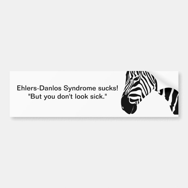Autocollant De Voiture Le syndrome d'Ehlers-Danlos suce ! (Devant)