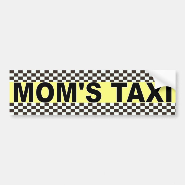 AUTOCOLLANT DE VOITURE LE TAXI DE LA MAMAN (Devant)