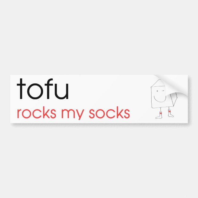 Autocollant De Voiture Le tofu bascule mes chaussettes - adhésif pour (Devant)