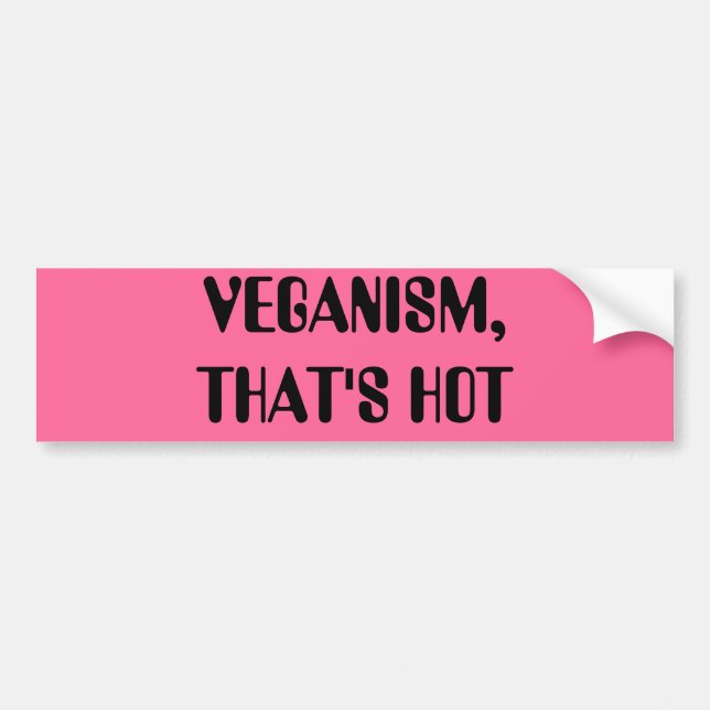AUTOCOLLANT DE VOITURE LE VEGANISM, CELUI EST CHAUD (Devant)