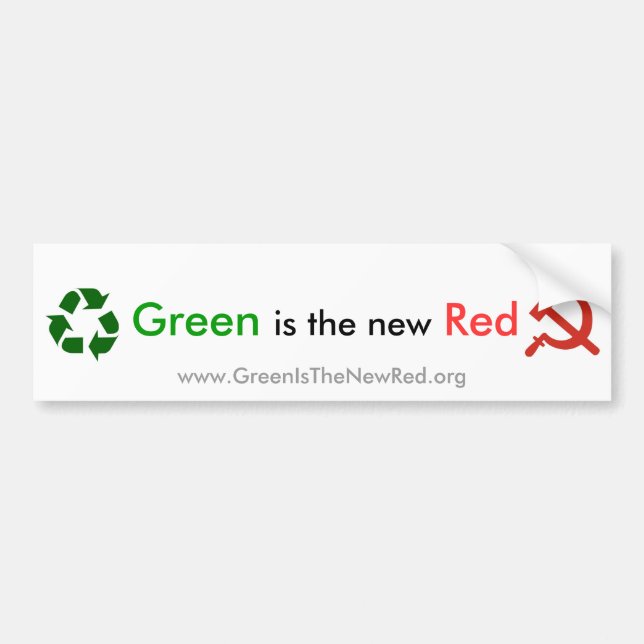 Autocollant De Voiture Le vert est le nouveau rouge (Devant)