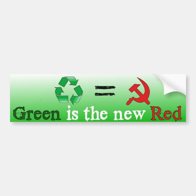 Autocollant De Voiture Le vert est le nouveau rouge (Devant)