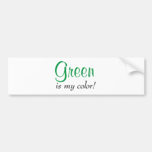 Autocollant De Voiture Le vert est ma couleur
