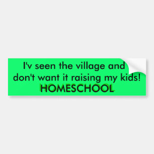Autocollant De Voiture Le village - adhésif pour pare-chocs de Homeschool