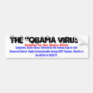 Autocollant De Voiture Le "VIRUS d'OBAMA", semblable au virus Ebola,…