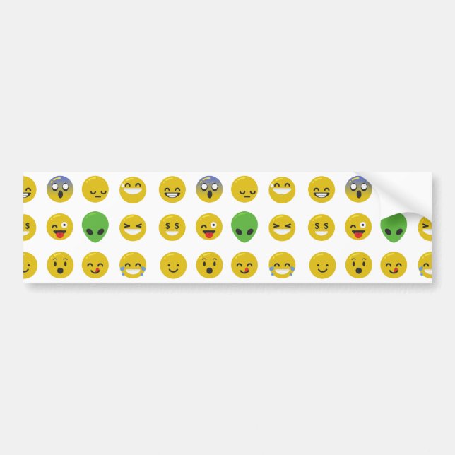 Autocollant De Voiture Le visage heureux d'Emoji (Devant)