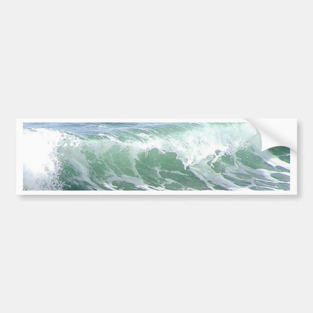 Autocollant De Voiture L'eau de mousse d'océan de vagues (Devant)
