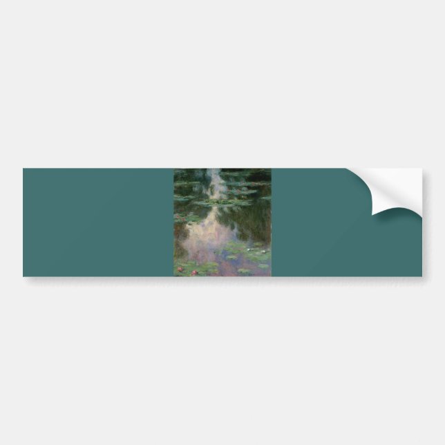 Autocollant De Voiture L'EAU MENSONNE EN ÉTANG VERT ROSE par Claude Monet (Devant)
