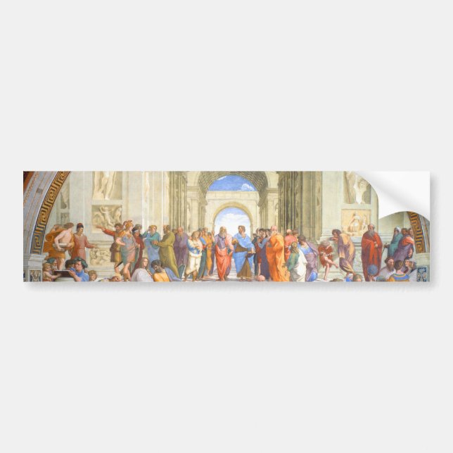 Autocollant De Voiture L'école de Raphael d'Athènes (Platon et Aristote) (Devant)