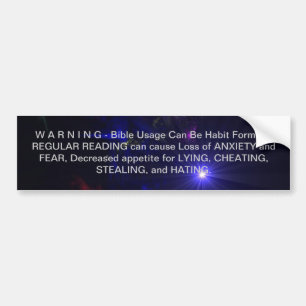 Autocollant De Voiture Lecture et citations inspirées D'AVERTISSEMENT de