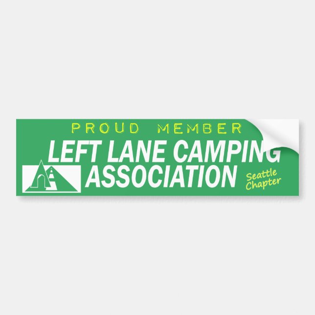 Autocollant De Voiture Left Lane Camping Association (Seattle Chapter) (Devant)