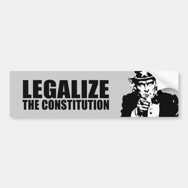 Autocollant De Voiture Légalisez la constitution (Devant)
