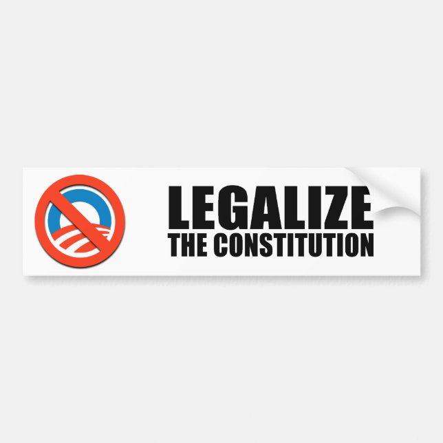 Autocollant De Voiture Légalisez la constitution (Devant)