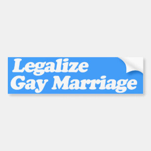 AUTOCOLLANT DE VOITURE LÉGALISEZ LE MARIAGE HOMOSEXUEL - .PNG
