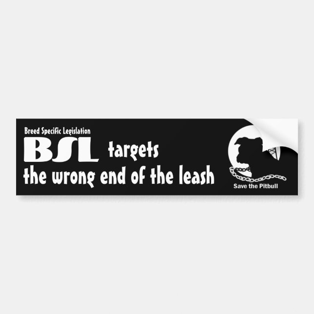 Autocollant De Voiture Législation spécifique de race de BSL, chien de (Devant)