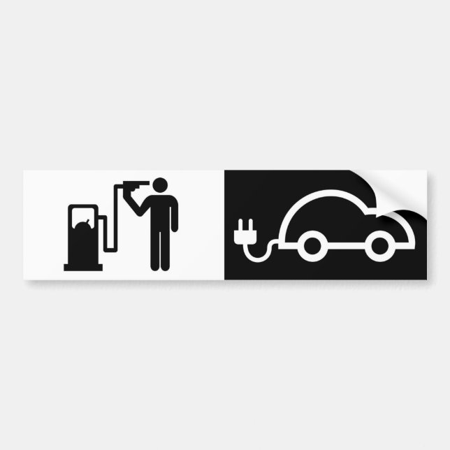 Autocollant De Voiture L'électricité contre le gicleur d'essence de (Devant)