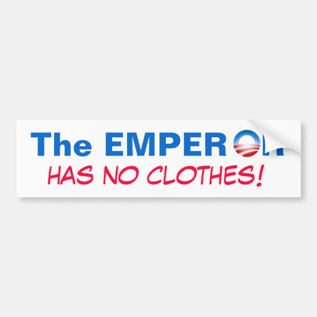 Autocollant De Voiture L'empereur n'a aucun vêtements ! (Devant)