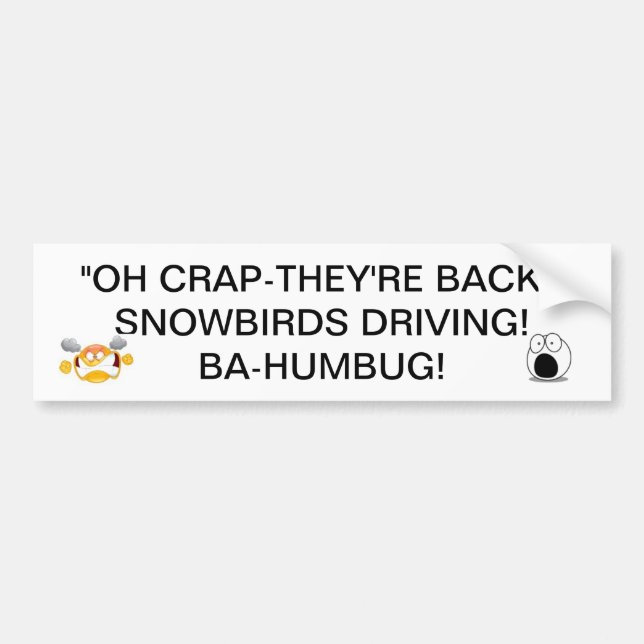 AUTOCOLLANT DE VOITURE L'ENTRAÎNEMENT ARRIÈRE DE SNOWBIRDS VA LÀ LES (Devant)