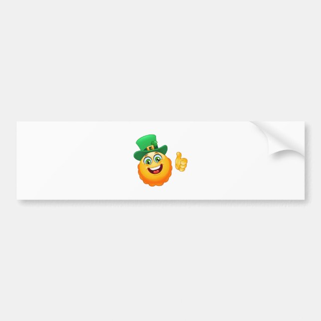Autocollant De Voiture leprechaun emoji (Devant)