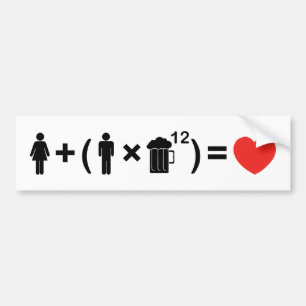 Autocollant De Voiture L'équation d'amour pour les hommes