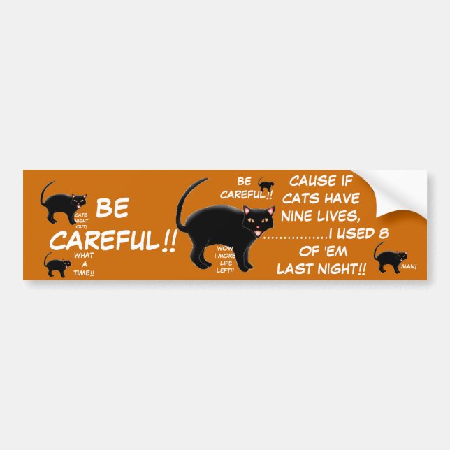 Autocollant De Voiture Les 8 VIES ! ! BumperSticker (Devant)