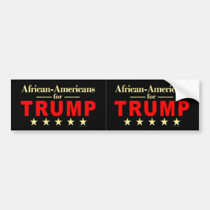 Autocollant De Voiture Les Afro-Américains pour Donald Trump 2016