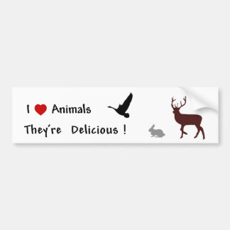 Autocollant De Voiture Les animaux sont délicieux