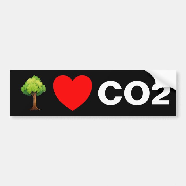 Autocollant De Voiture Les arbres aiment le CO2 (Devant)