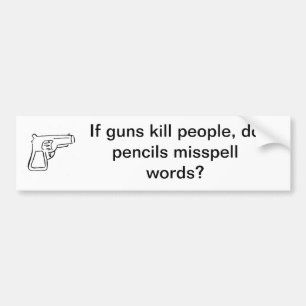 Autocollant De Voiture Les armes à feu ne tuent pas, des crayons font