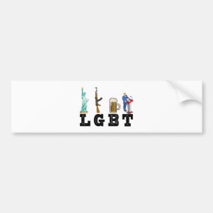 Autocollant De Voiture Les armes LGBT de la liberté Bière Trump cadeau po