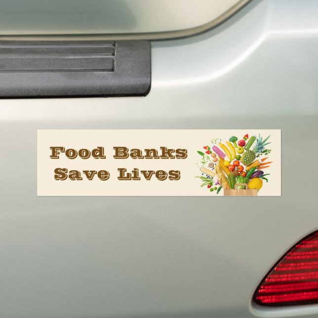 Autocollant De Voiture Les banques alimentaires sauvent des vies (En voiture)