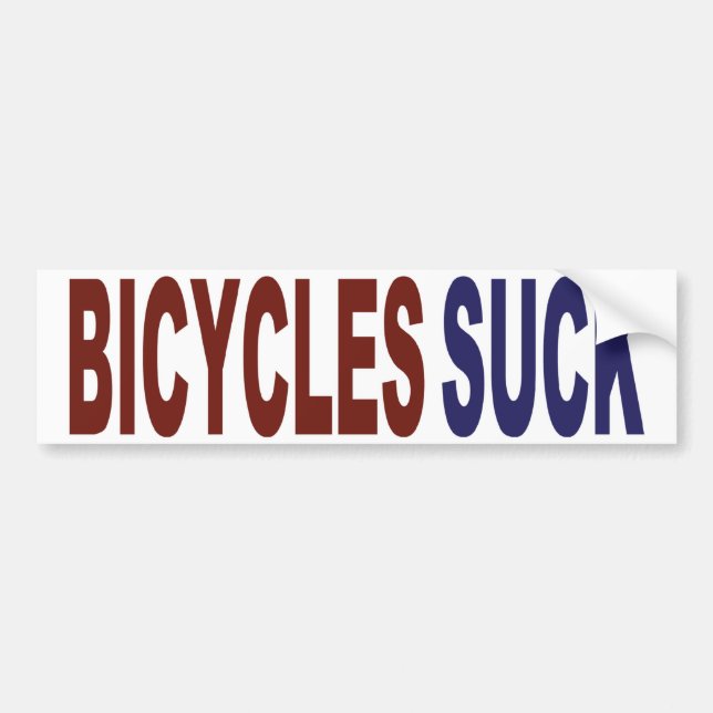 Autocollant De Voiture Les bicyclettes sucent (Devant)