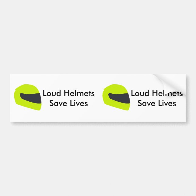 Autocollant De Voiture Les casques bruyants sauvent les vies X 2 (Devant)
