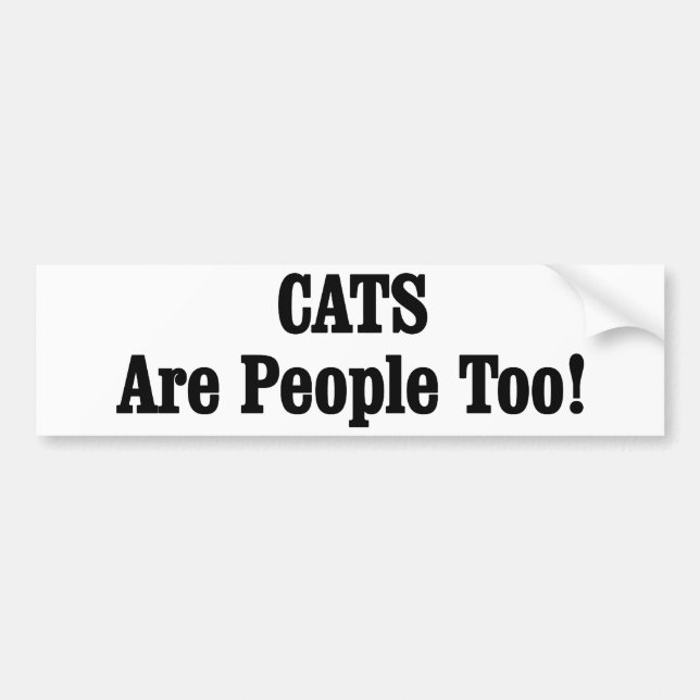 Autocollant De Voiture Les CHATS sont les gens aussi ! (Devant)