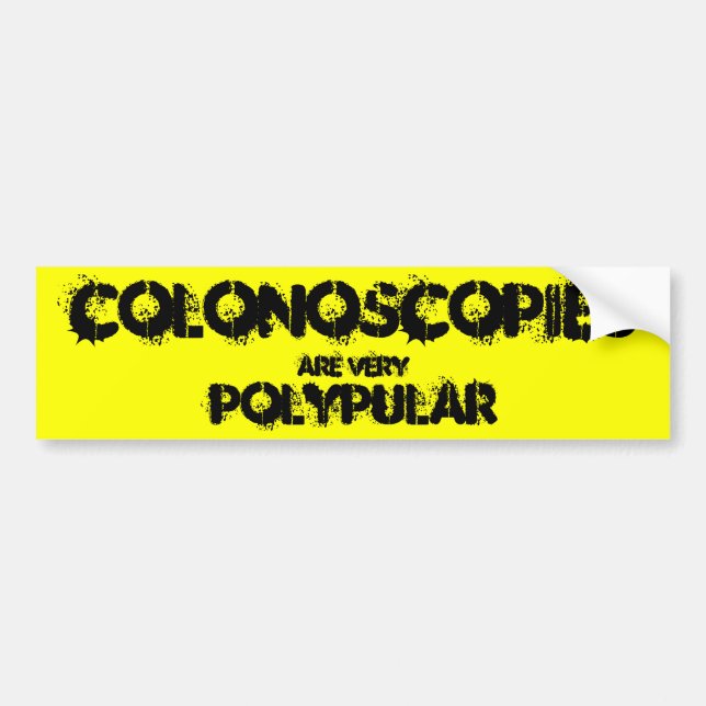 Autocollant De Voiture Les coloscopies sont très polypular. (Devant)