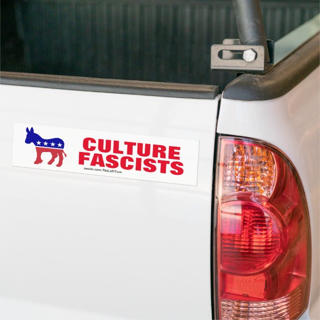 Autocollant De Voiture Les Démocrates Sont Des Fascistes Culturels (Sur camion)