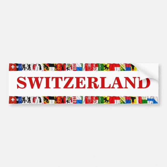 Autocollant De Voiture Les drapeaux des cantons de la Suisse (Devant)