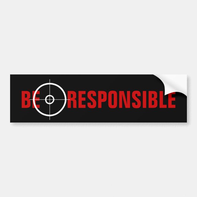 AUTOCOLLANT DE VOITURE LES DROITES D'ARME À FEU SOIENT RESPONSABLES (Devant)