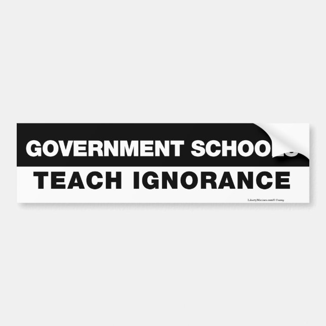 Autocollant De Voiture Les écoles de gouvernement enseignent l'adhésif (Devant)