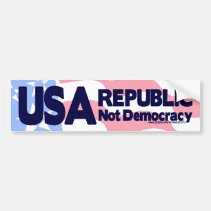Autocollant De Voiture Les Etats-Unis - Démocratie de République pas