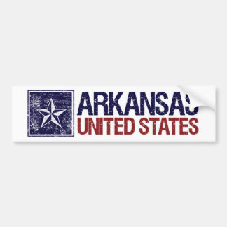 Autocollant De Voiture Les Etats-Unis vintages avec l'étoile - Arkansas