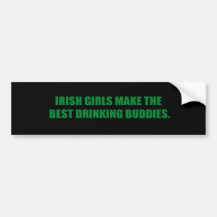 AUTOCOLLANT DE VOITURE LES FILLES IRLANDAISES FONT LES MEILLEURS AMIS