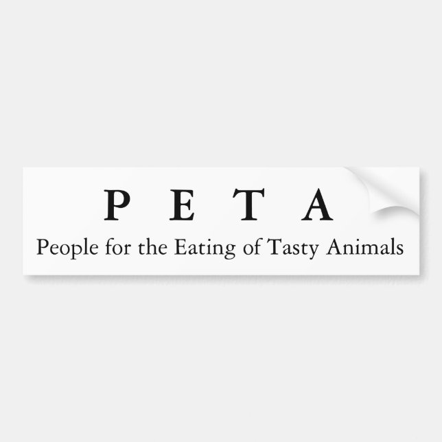 Autocollant De Voiture Les gens pour la consommation des animaux (Devant)
