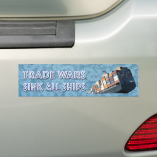 Autocollant De Voiture Les Guerres commerciales coulent tous les navires