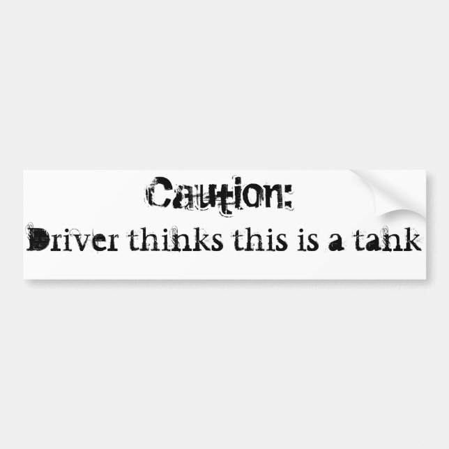 Autocollant De Voiture Les huées font du tort le réservoir (Devant)