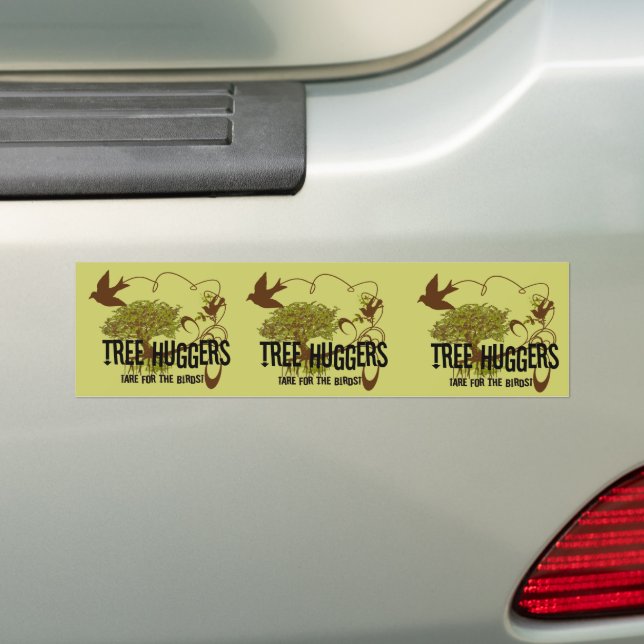Autocollant De Voiture Les huggers d'arbres sont pour les oiseaux (En voiture)